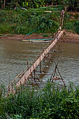 Luang Prabang, Laos - The Southern temporary walk bridge over the Nam Khan river.